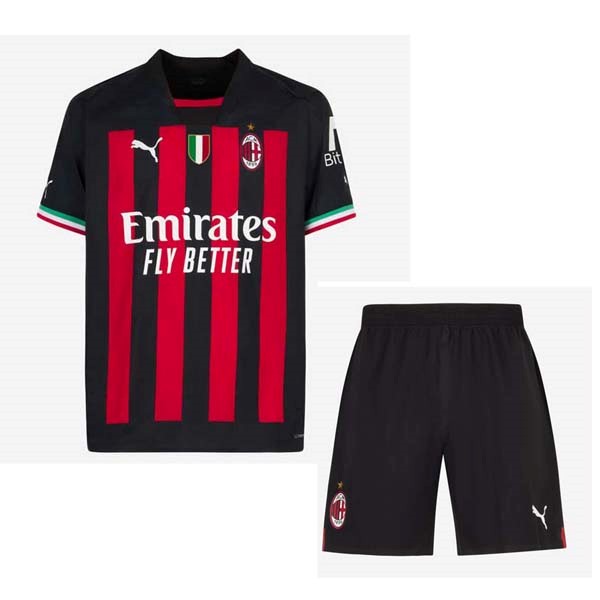 Camiseta AC Milan 1st Niño 2022-2023